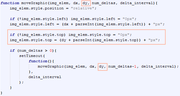 code for the general moveGraphic implementation